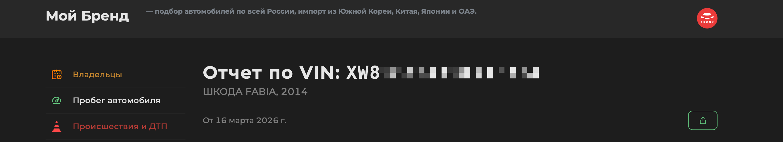Брендированный отчёт на домене партнёра